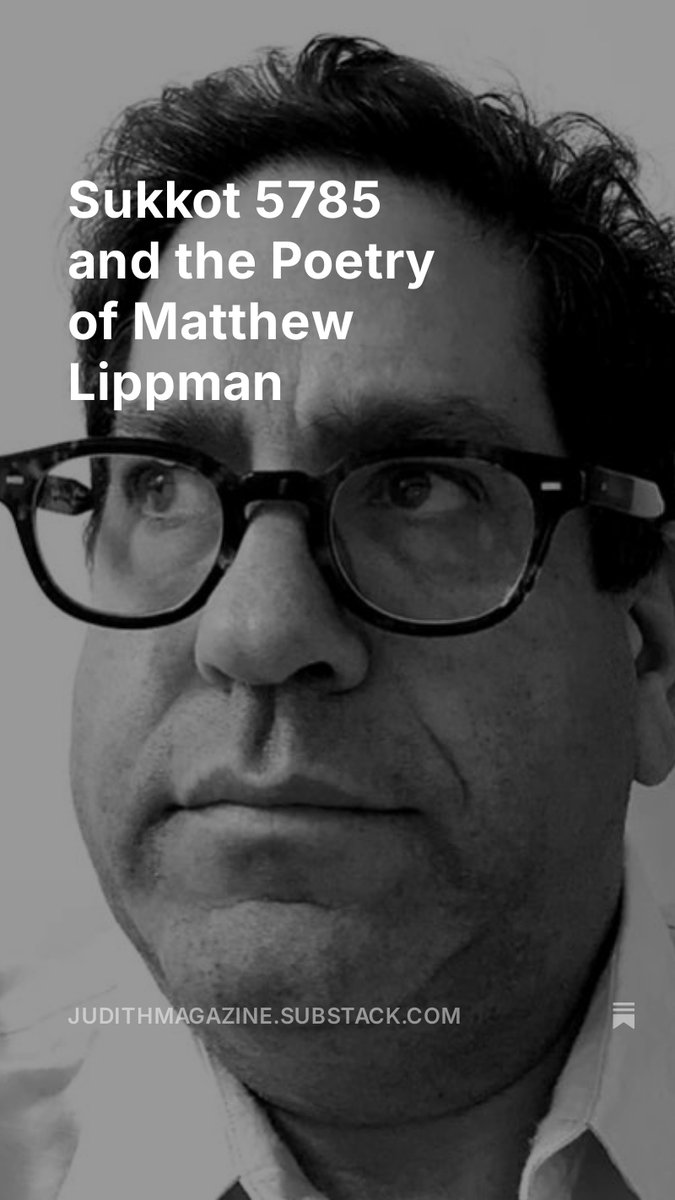 Welcome to the amazing poetry of
<a href="/matthewlippman/">Matthew Lippman</a> 
judithmagazine.substack.com/publish/posts/…