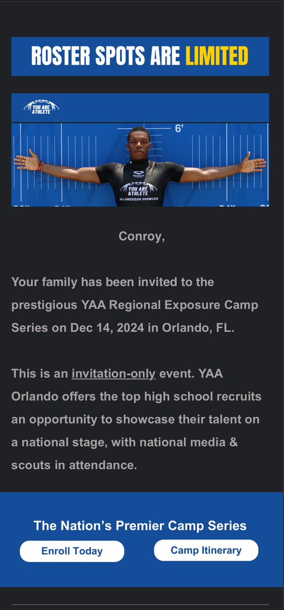 Conroywhyte_2's tweet image. Thank you for the invite @youareathlete