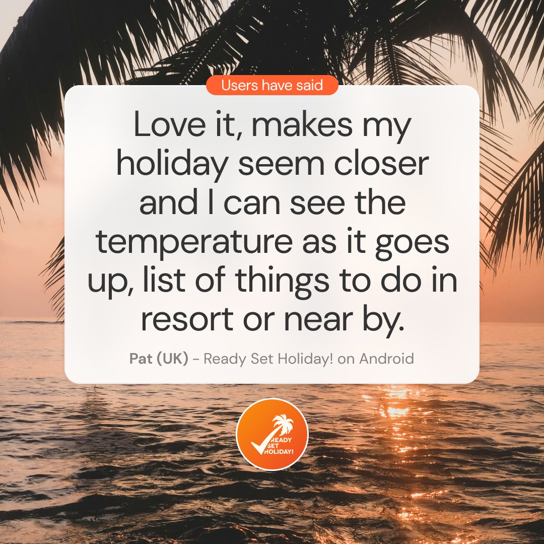 Discover what our travellers have to say about their experiences using the Ready Set Holiday! app. 🌍🌟

#HappyTravellers #Review #ReadySetHoliday