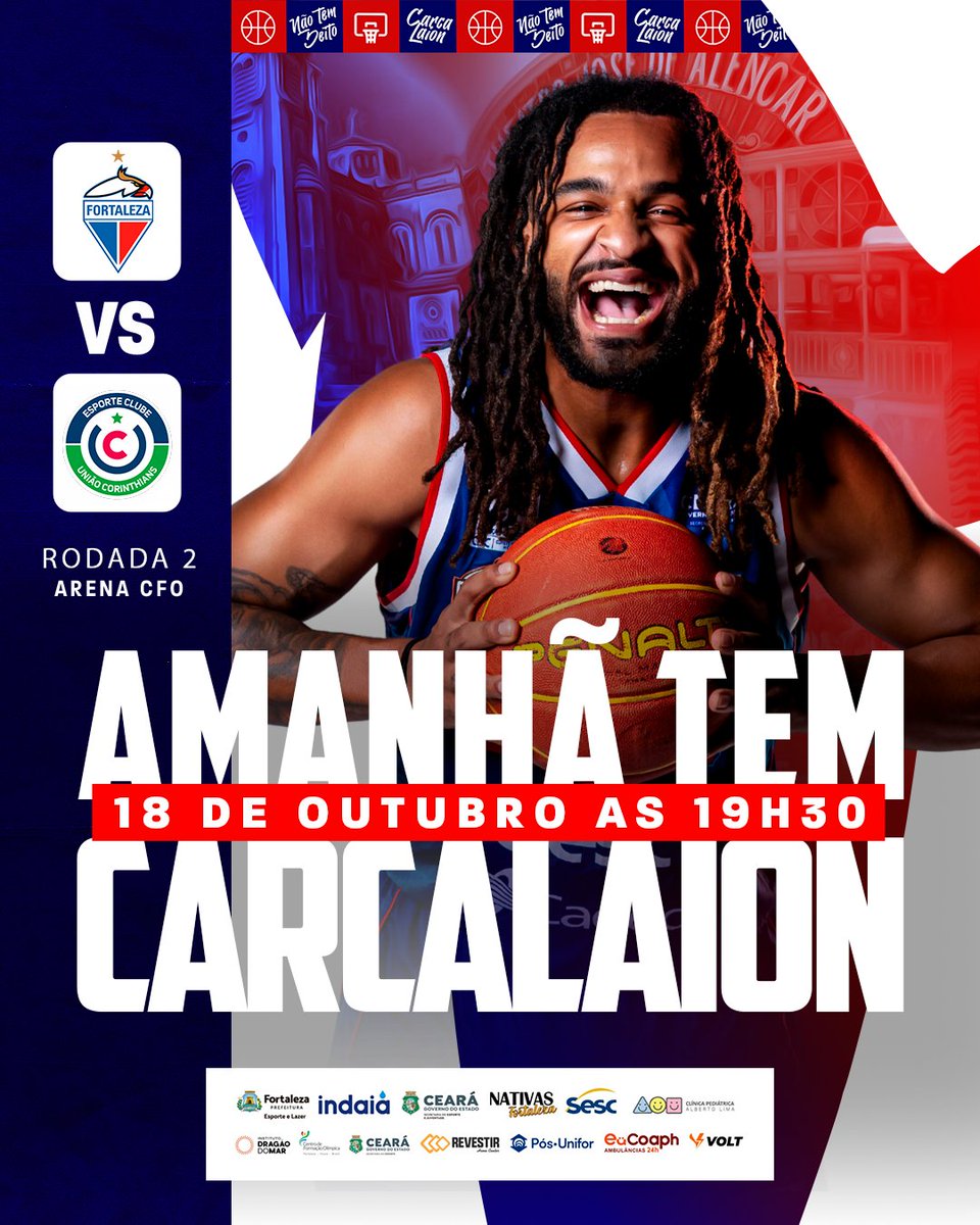 Amanhã é dia de Carcalaion 🔥

📍 Arena CFO
📆 18/10
⏰ 19h30
📺 YouTube do NBB e Basquet Pass

🎫 Ingressos disponíveis na Bilheteria Virtual e na Carcalaion Store

🎟️ Compre o seu Season Pass e tenha acesso a todos os jogos da temporada e benefícios exclusivos