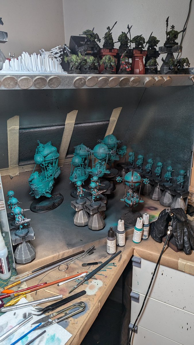 I've got a couple projects on my painting desk, hbu?