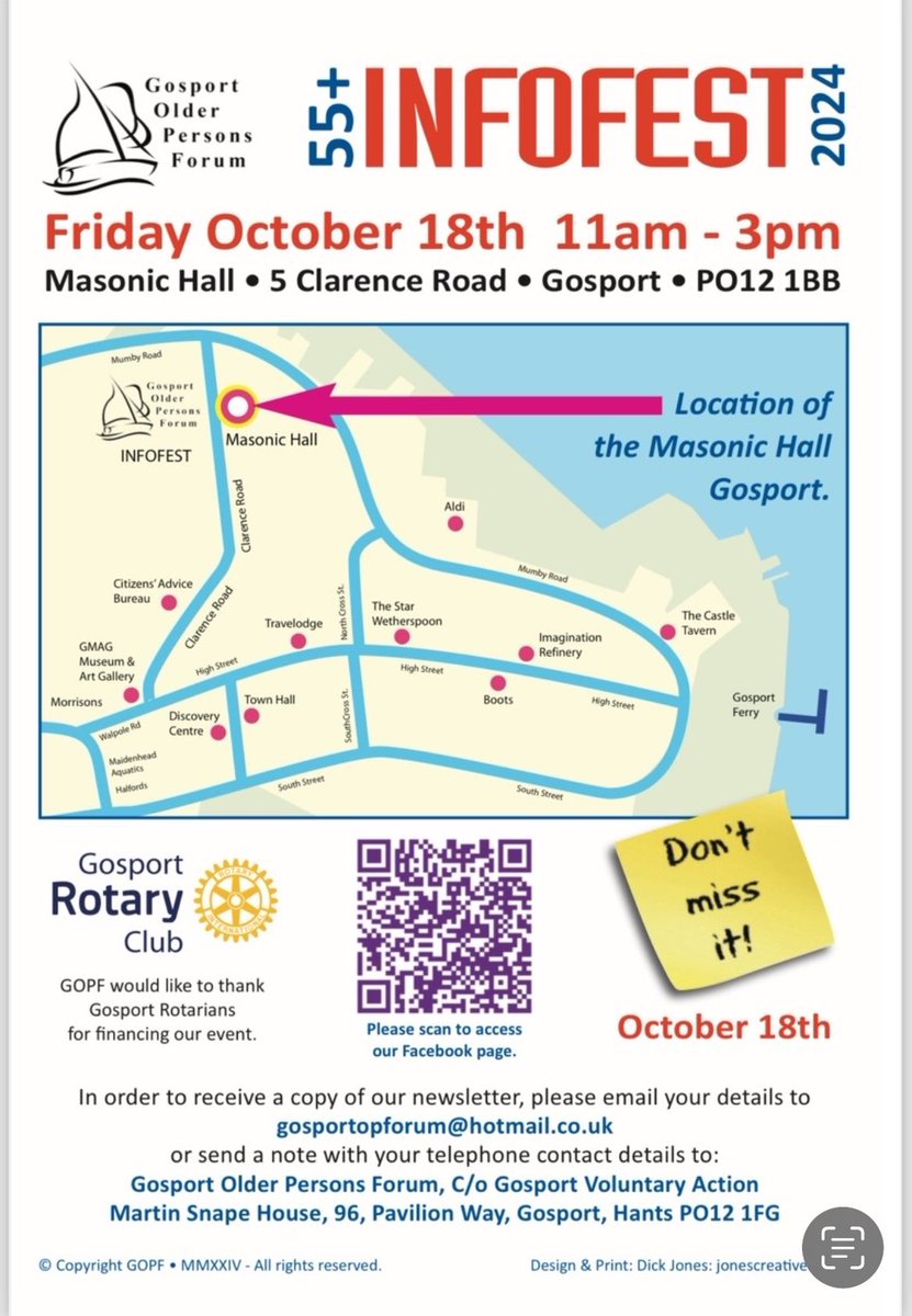 Please share with anyone in Gosport and the surrounding area. I have bought team and coffee and biscuits for 400 people, so I hope you all come along.