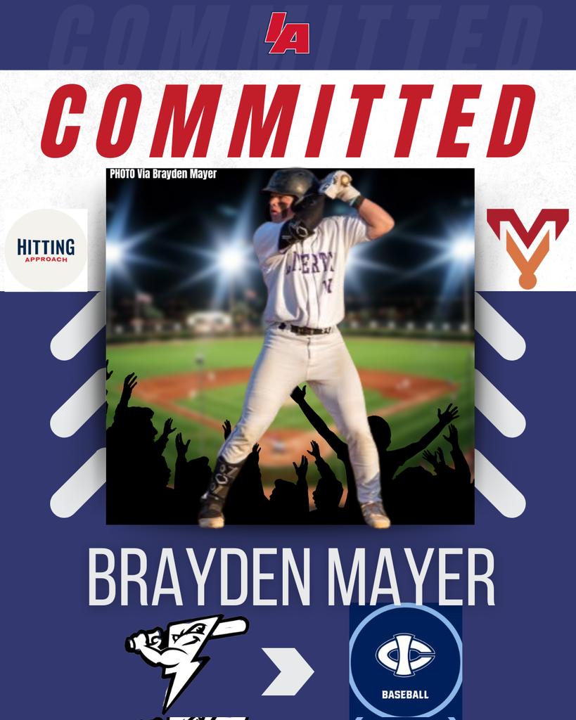 IAbaseball (@iabaseball1) on Twitter photo 🚨 COMMITMENT ALERT 🚨
Another <a href="/LHSBoltBaseball/">LHS Bolt Baseball</a> talent is off the collegiate board as Brayden Mayer (<a href="/mayer_brayden22/">Brayden Mayer</a>) has committed to <a href="/ICCCBaseball/">Iowa Central Baseball</a>! Nothing but great things ahead. Congrats Brayden!
#IAbaseball x #iahsbsb⚾️
Presented by <a href="/victorymounds/">Victory Mounds</a> & <a href="/hittingapproach/">Hitting Approach</a> 🚨 COMMITMENT ALERT 🚨
Another <a href="/LHSBoltBaseball/">LHS Bolt Baseball</a> talent is off the collegiate board as Brayden Mayer (<a href="/mayer_brayden22/">Brayden Mayer</a>) has committed to <a href="/ICCCBaseball/">Iowa Central Baseball</a>! Nothing but great things ahead. Congrats Brayden!
#IAbaseball x #iahsbsb⚾️
Presented by <a href="/victorymounds/">Victory Mounds</a> & <a href="/hittingapproach/">Hitting Approach</a>