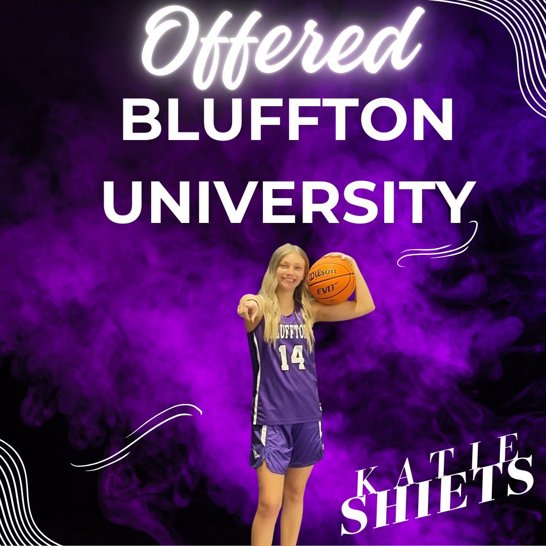 Offer alert🚨🚨🚨🚨🚨
Congrats to Katie Shiets for receiving an offer from the Bluffton Beavers 🟣⚪️ 

Thank you to Coach Shutler &amp; the <a href="/blufftonuwbk/">Bluffton Women’s Basketball</a> 🚀

<a href="/katie_shiets/">Katie Shiets</a> 
@ClydeFliersHS 
<a href="/The_Blast_AAU/">Buckeye State Blast Girls Basketball</a>