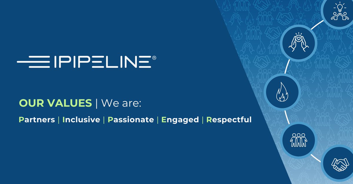 Happy World Values Day!
Today, iPipeline celebrates our core values which unite our Pipers around the world, support our vision, &amp; shape our culture. Moving forward, our values will continue to motivate and guide us, as we bring them to life each day.

#WorldValuesDay #iPipeline