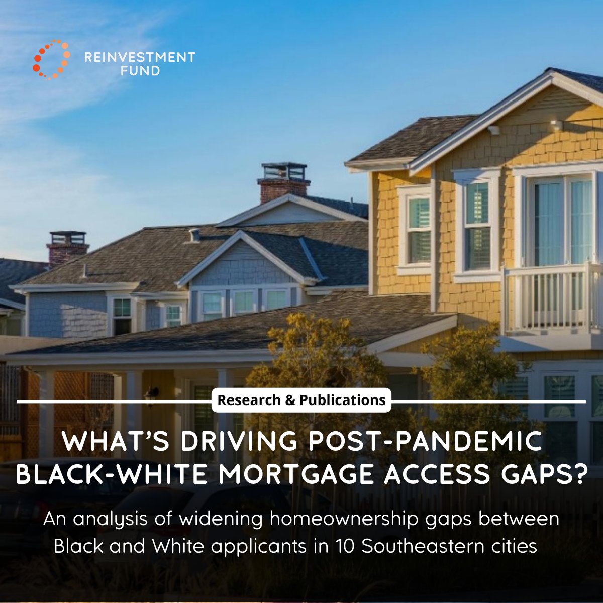 Our new analysis of post-pandemic housing markets finds persistent gaps in mortgage access between Black and White applicants in 10 Southeastern cities. Read more from our researchers: reinvestment.com/insights/whats…