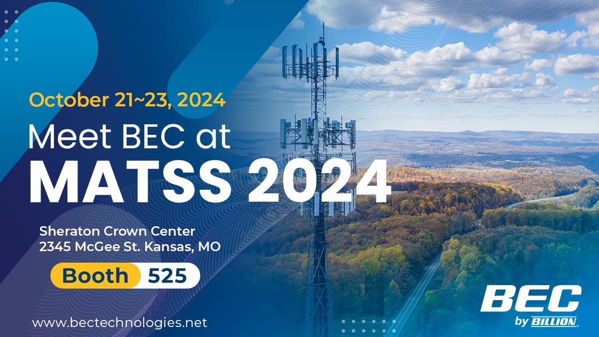 BECTechnologies's tweet image. See you next Monday at #MATSS 2024. Come and check the newest #wireless connectivity solutions to unlock diverse market opportunities and facilitate your business goal at booth 526. ow.ly/vmqM50Tywcp
#telecommunication #ISP