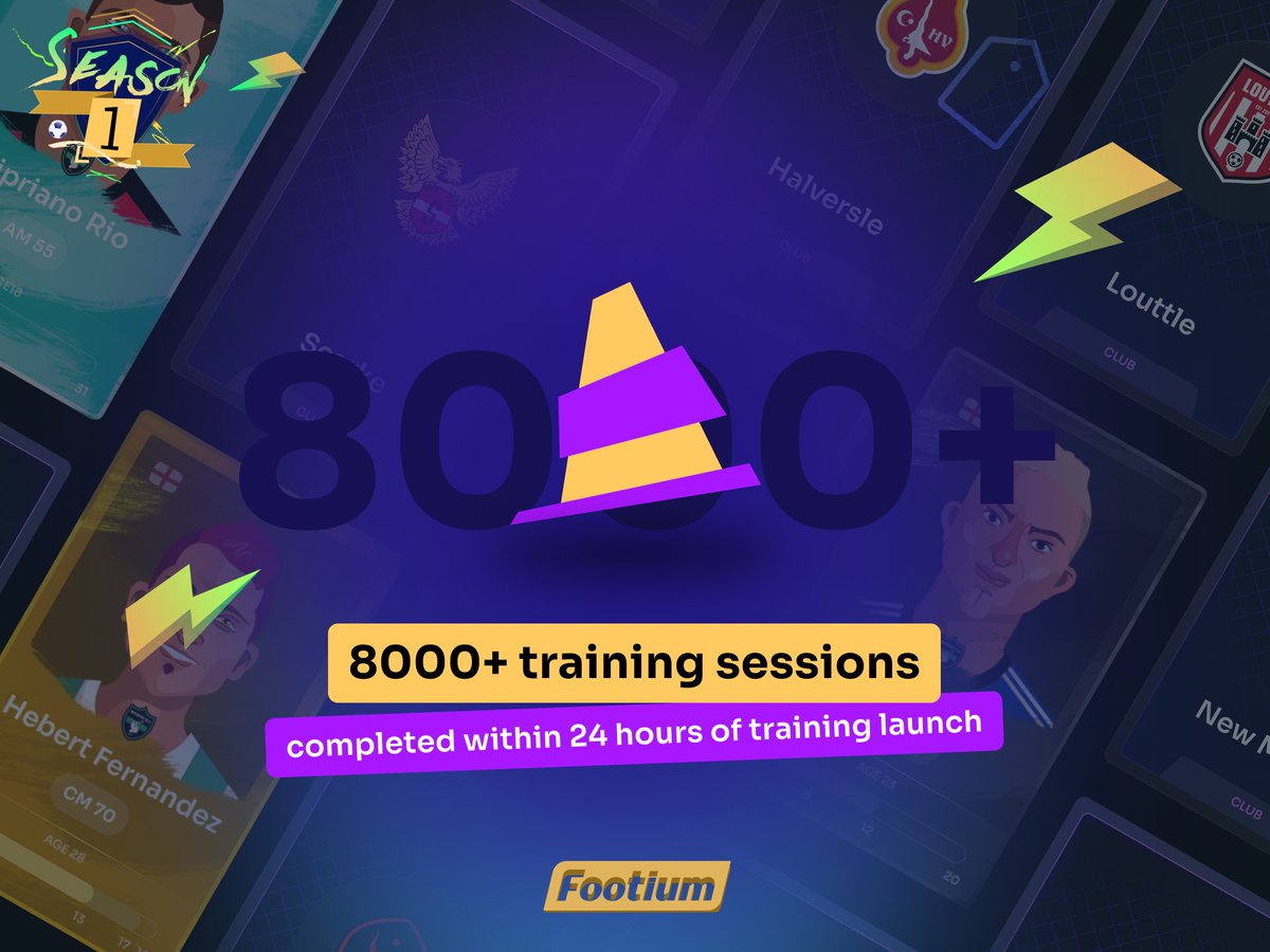 Footium's tweet image. 🤯 8000+ training sessions in the first 24 hours!

Season 1 has barely started and @Footium managers are already pushing players to their limits 😅

Who’s put in the most work at your club so far? 👇