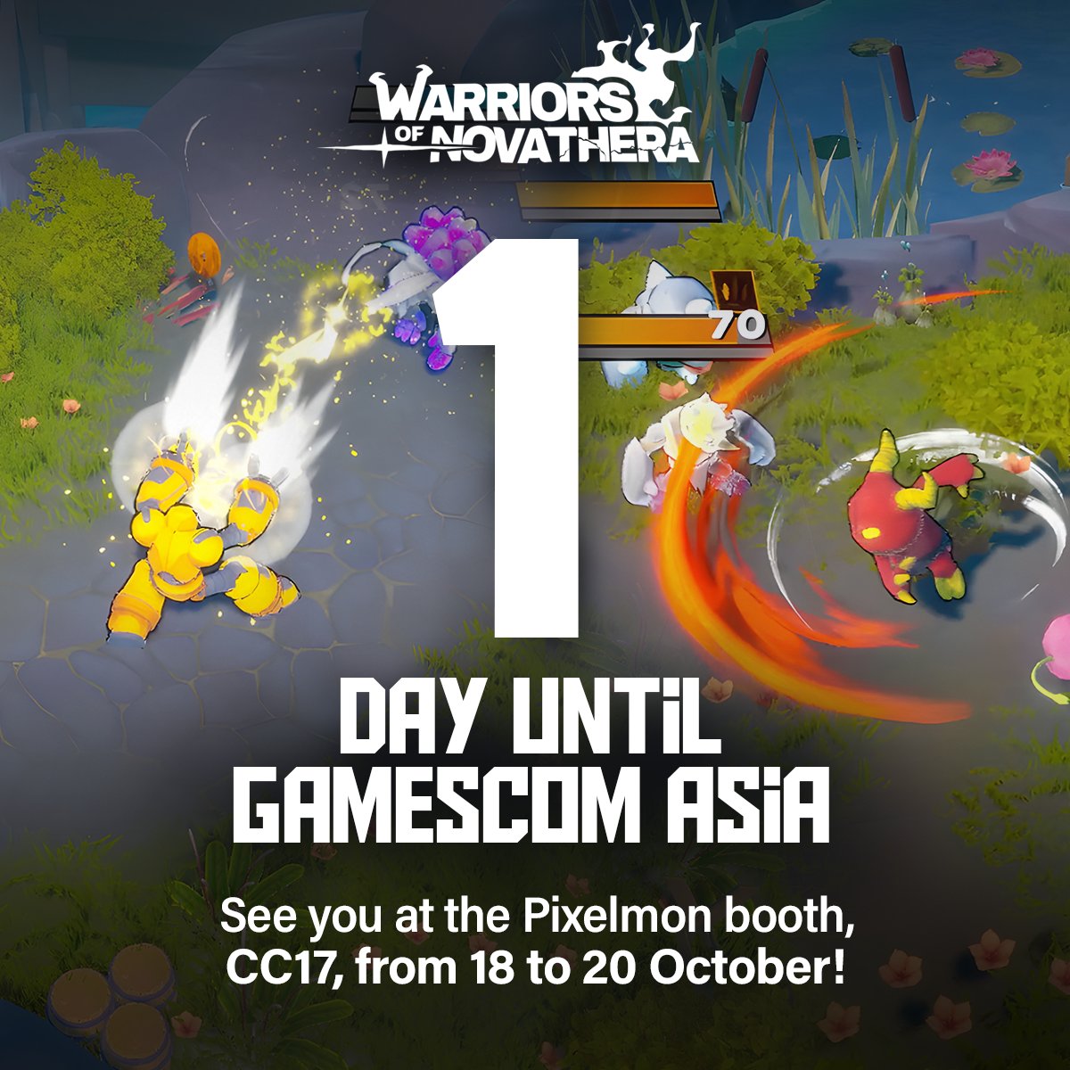 1 Day Until gamescom Asia.

See you at the @pixelmon booth, CC17, from 18 to 20 October
