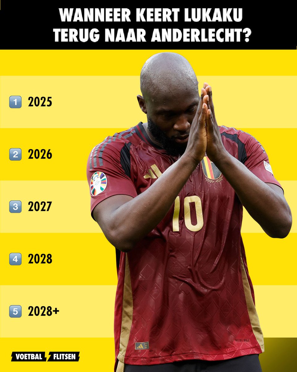 ⚡ Dat Romelu Lukaku terug zal keren bij RSC Anderlecht, dat staat vast. Hij benadrukte daarbij zelfs dat het niet zal zijn om rustig uit te bollen 🤝

Wanneer denken jullie dat Lukaku effectief terug zal keren naar België? 🏡

#Voetbalflitsen #Lukaky #Anderlecht #RSCA