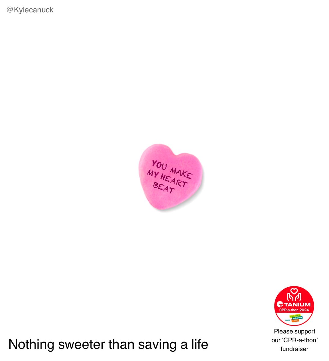 Kyle Towers (@kylecanuck) on Twitter photo One Minute Brief of the Day: Create posters to promote <a href="/Tanium/">Tanium</a> &
<a href="/scacharity/">SCASCharity</a>'s #CPRaTHON supporting
<a href="/ResusCouncilUK/">Resuscitation Council UK</a> to raise awareness of #RestartAHeartMonth & the importance of knowing CPR.
<a href="/OneMinuteBriefs/">One Minute Briefs ⏱️</a> One Minute Brief of the Day: Create posters to promote <a href="/Tanium/">Tanium</a> &
<a href="/scacharity/">SCASCharity</a>'s #CPRaTHON supporting
<a href="/ResusCouncilUK/">Resuscitation Council UK</a> to raise awareness of #RestartAHeartMonth & the importance of knowing CPR.
<a href="/OneMinuteBriefs/">One Minute Briefs ⏱️</a>