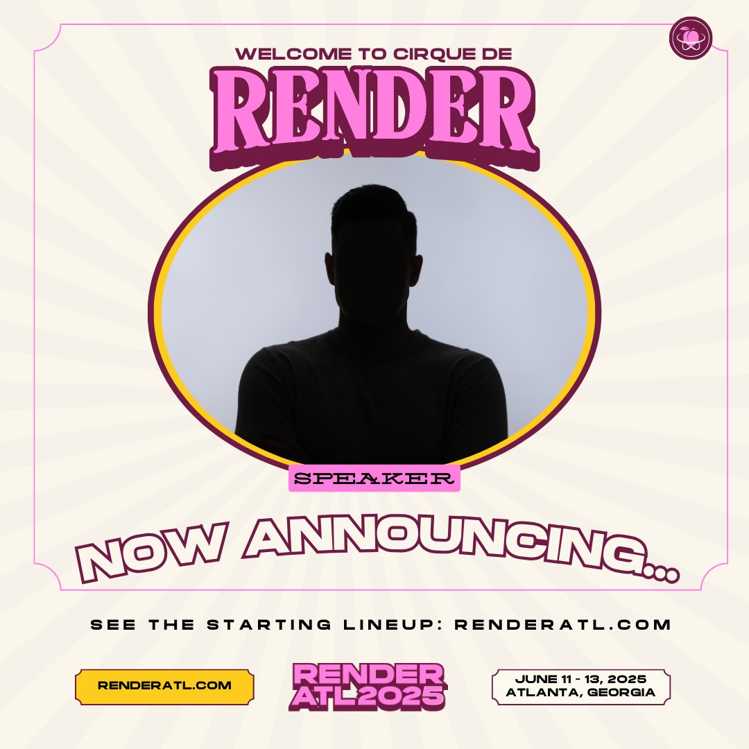 🎉 Crazy things happen at the carnival, and this year at RenderATL, we're taking it up a notch with incredible experiences, starting with our OFFICIAL speaker lineup! ⏰ ONE WEEK until pricing goes up and BUY TWO, GET ONE FREE ends! Head to renderatl.com #RenderATL2025