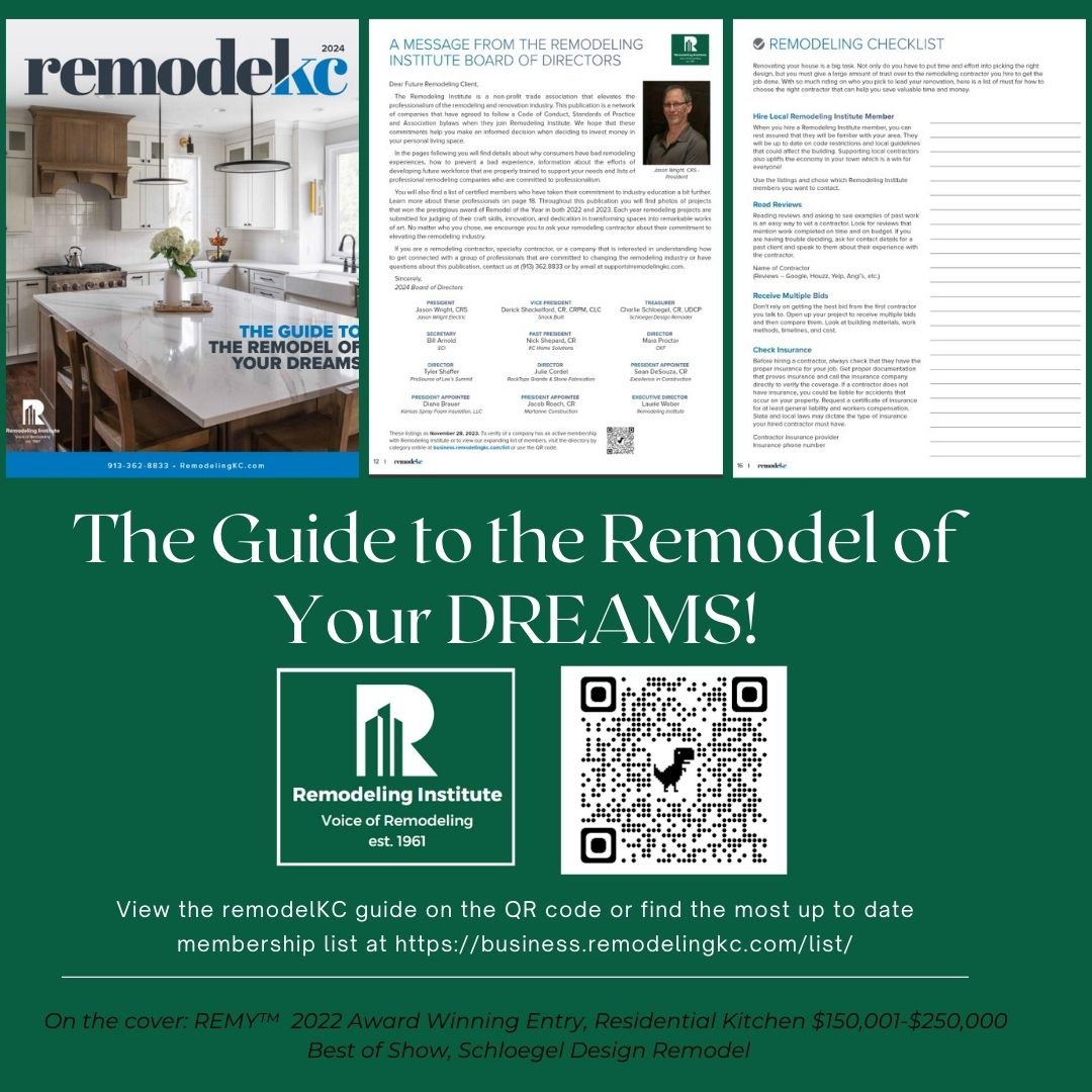 RemodelSociety's tweet photo. 🌟 Dive into the Remodel KC Guide and discover industry leaders committed to excellence in remodeling! 💼  Explore the Remodel KC Guide today https://t.co/N3aHjbJGxC #RemodelingLeadership #ProfessionalExcellence 🏡✨ https://t.co/zhTs5Jchw8