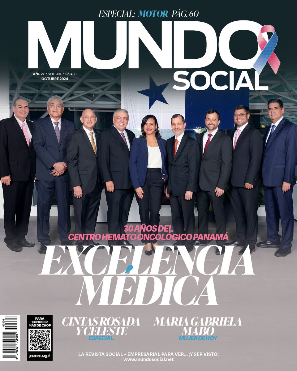 mundosocialpma's tweet image. Excelencia Médica🥼🏥 Llega nuestra nueva Edición de Octubre 2024. En Portada contamos con el CENTRO HEMATO ONCOLÓGICO PANAMÁ, y en nuestra Mujer de Hoy con MARIA GABRIELA MABO 💫
Disfruta MÁS de la Revista Digital a través del link de nuestra Bio✔️