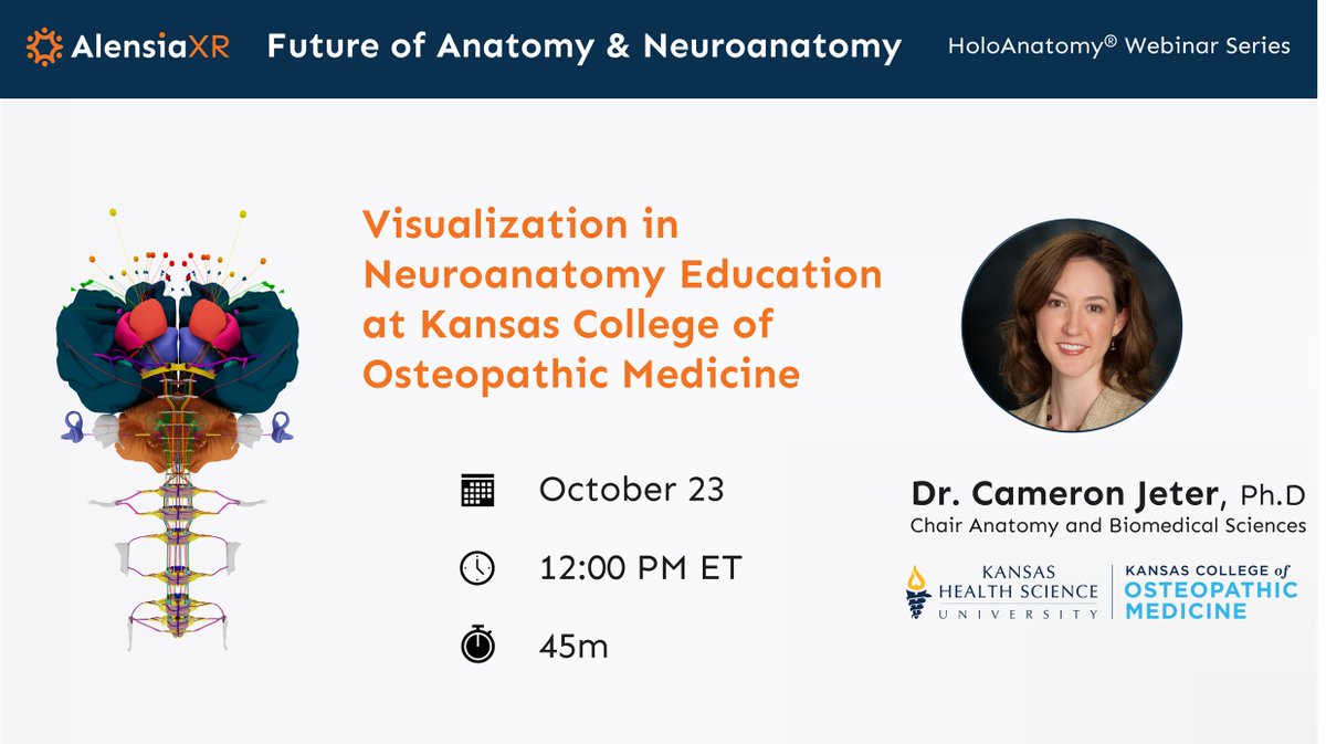 AnatomyOrg's tweet photo. Want to learn how AlensiaXR is advancing anatomy education at KCOM? Register today for their webinar taking place on October 23, 12:00 pm ET: https://t.co/d1CYcPo1Ft
#Anatomy25 #anatomy #science #research #education #AAA https://t.co/HQb2kSdMJT