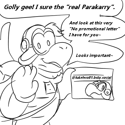 We just got a letter, we just got a LETTER, We just got a letter.. wonder who it's from?

Anyway it's made in case this site goes down the drain.
#parakarry #costume