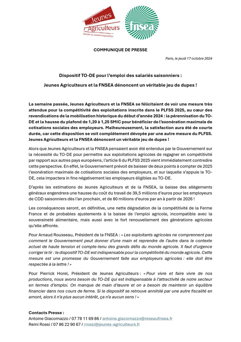 La FNSEA tweet media