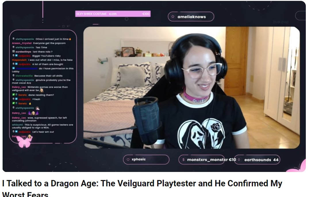 Grummz's tweet photo. Dragon Age Veilguard LEAK! "Worst Fears Confirmed." and "It's much worse than we think."

THIS IS THE END OF BIOWARE.

@nuhre_ gets the scoop in her interview with a game tester who reveals all. Alleged rumors from testing in 2023 build highlights:

- Game is super woke. Pronouns in your face. 

- Qunari companion literally introduces themselves with immersion breaking modern language "I identify myself as non-binary."

- Romances were, and still may be gender locked UNLESS you choose a pronoun other than  he/him, you MUST be pansexual or you were/are restricted to TWO romance options (Neve and Harding) while other choices may romance anyone.  (this might have changed due to BG3 success and influence).

- Solas is SIDELINED HARD. Made into a minor character with little importance or development until suddenly important at end of game, and that ending is "Baffling" and not in a good way, (but no spoilers revealed.)

- The story is "disappointment after disappointment."

- Facial animation is "Andromeda all over again" and "plastic" which I assume is a lot of "my face is tired" quality.

- Inquisitor and Inquisition is corrupt and may not be of any help even if you didn't disband it. Choices don't matter "It's Mass Effect 3 again."

- Rook SIDELINED, backstory wasted. Just a guy in a bar, very much diminished.

- Tester feedback IGNORED. Boss said "It's very good feedback, but I can't send it to them (the devs). It's very good but ..." Basically you can't talk about how the woke stuff is making the game worse. It's not something you can talk about, even if it is ruining the game.

- Grey Warden Davrin, a newcomer who never finished his training, gets to influence and make important decisions for the Grey Wardens solely because he is a PoC. "Gets to decide everything."

- The segment of gameplay in The Fade is a boring "walking simulator" with just some fetch quests. Completely wasted opportunity.

- Other major characters like Varric, turned into mere "advisors" and pushed to the back of the story.

- "It's so far removed from Origins, that it's crazy that it's in the same universe."

"THIS IS THE END OF BIOWARE" the interview concludes. Final nail in the coffin of a once great studio and franchise.

Check out the great video by Nuhre, link in reply. It's looking like Dragon Age @dragonage is going to be a complete disaster for @Bioware