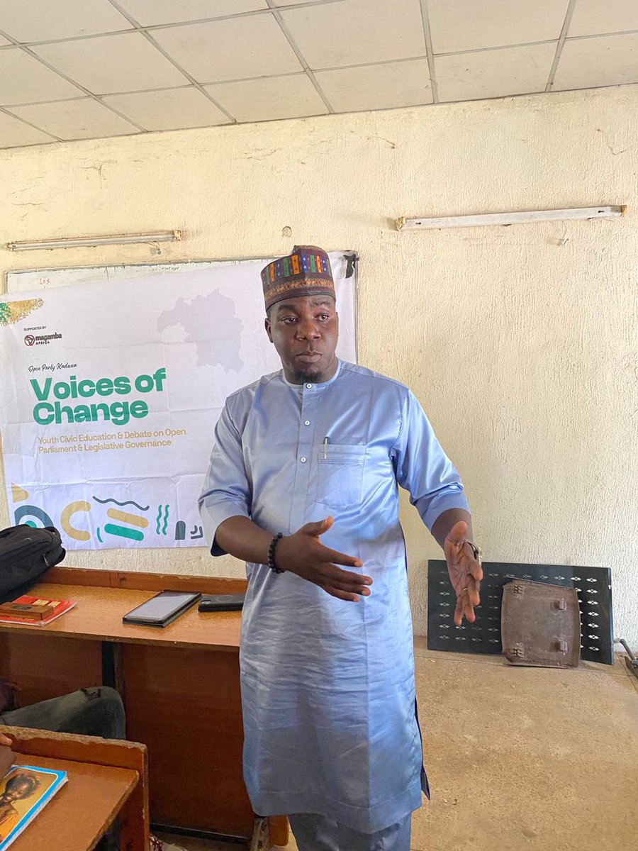 Youth engagement exposes you to Understanding your role in engaging legislation so that everything that they do aligns with what we want and is in our interest.

#OpenParlyKaduna
#MagambaNetwork 

@connected_dev
<a href="/MagambaNetwork/">#15YearsOfMagamba</a>
<a href="/OpenParlyNG/">Open Parly Nigeria</a>