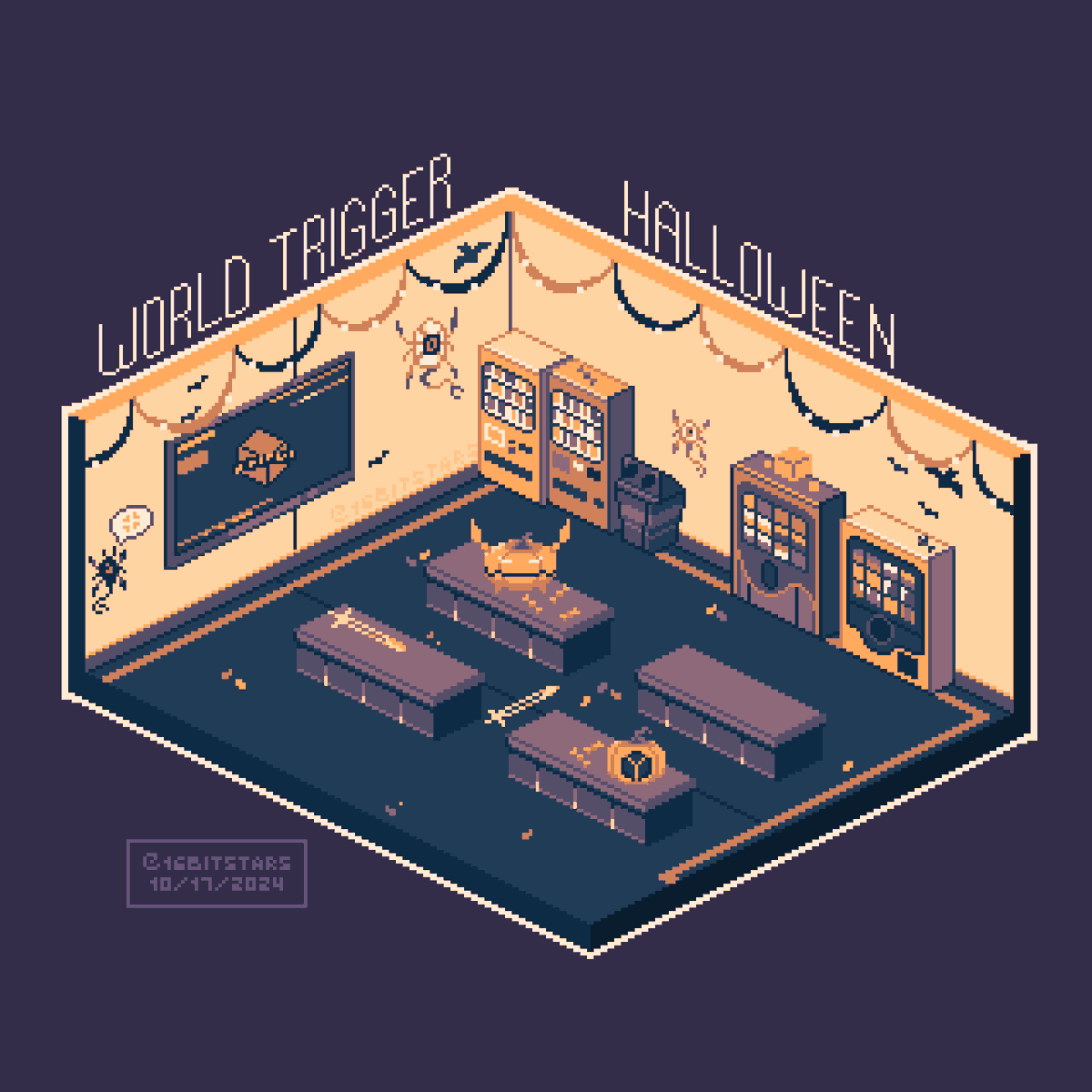 16bitstars's tweet photo. 🎃💜

#pixelart #ドット絵 #ワートリ https://t.co/NAseBvd9Af