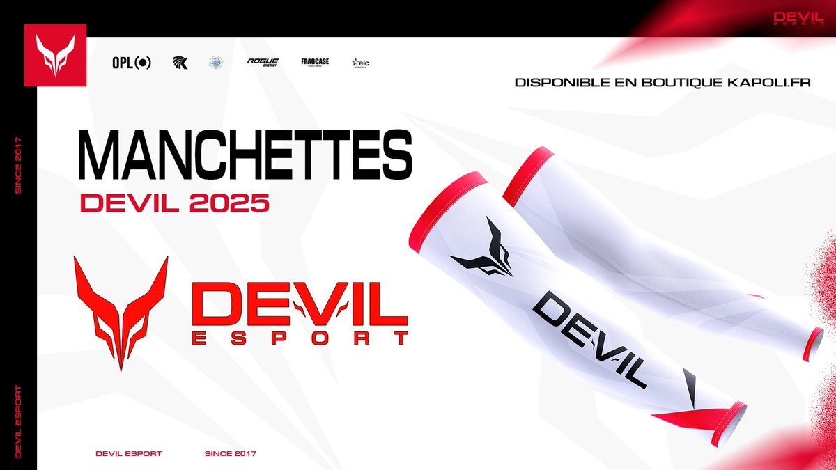 EsportDevils's tweet photo. 📢|𝘼𝙣𝙣𝙤𝙣𝙘𝙚

Bonjour à tous

Nos manchettes Devil 2025 est disponible en boutique @Kapolifr .

Lien de la boutique : https://t.co/ClQV1MehzP

🟥⬜️⬛️
#FORZADEVIL https://t.co/iNC1gLn1oN