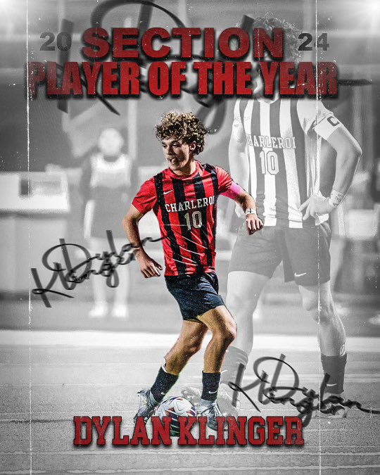 Congratulations goes out to <a href="/klingerdylan2/">Dylan Klinger</a> 

AA•Section 4 • Player of the Year

<a href="/MVI_sports/">MVI Sports</a> 
<a href="/pghsoccernow/">Pittsburgh Soccer Now</a>
