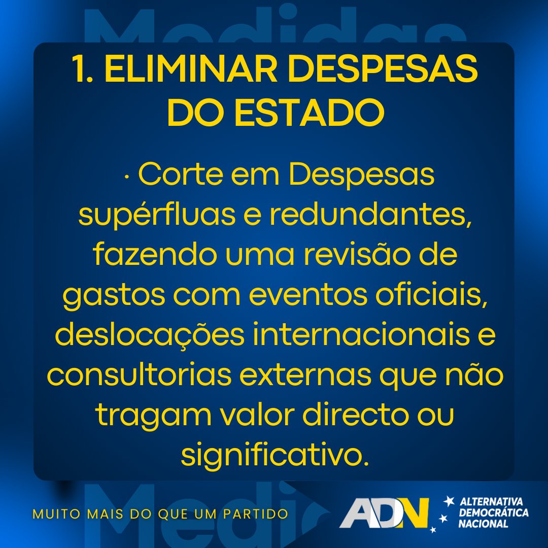 ADN - Eliminar despesas do estado