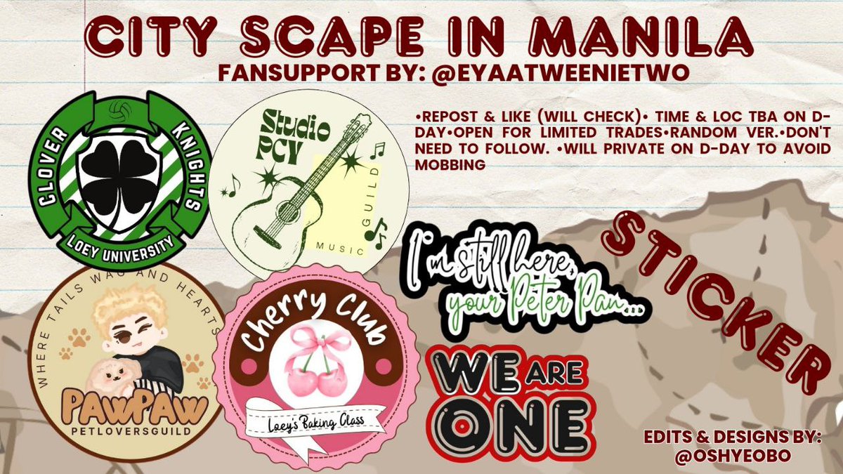 Eyaatweenietwo's tweet photo. CHANYEOL CITY SCAPE IN MANILA 🍒
FANSUPPORT BY: @Eyaatweenietwo 

🍒 Like and Repost
🍀 Strictly 1:1 (vv limited qty)
🍒 Open for trades
🍀 Time and Location TBA

#CityScapeInMNL #CHANYEOL 
#2024_CHANYEOL_LIVETOUR_都市風景_City_scape_in_MANILA https://t.co/w1gwVlwZAy