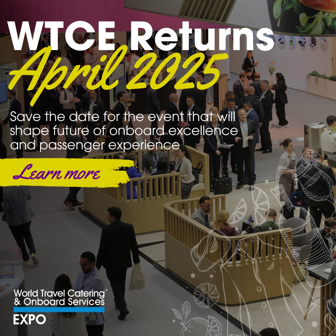 📅 Save the Date for WTCE 2025!

Mark your calendars for this premier event where the world’s top airlines, rail, and cruise operators will gather,

🔗 Read the full press release for more details!
bit.ly/4dUn7oy

#WTCE2025