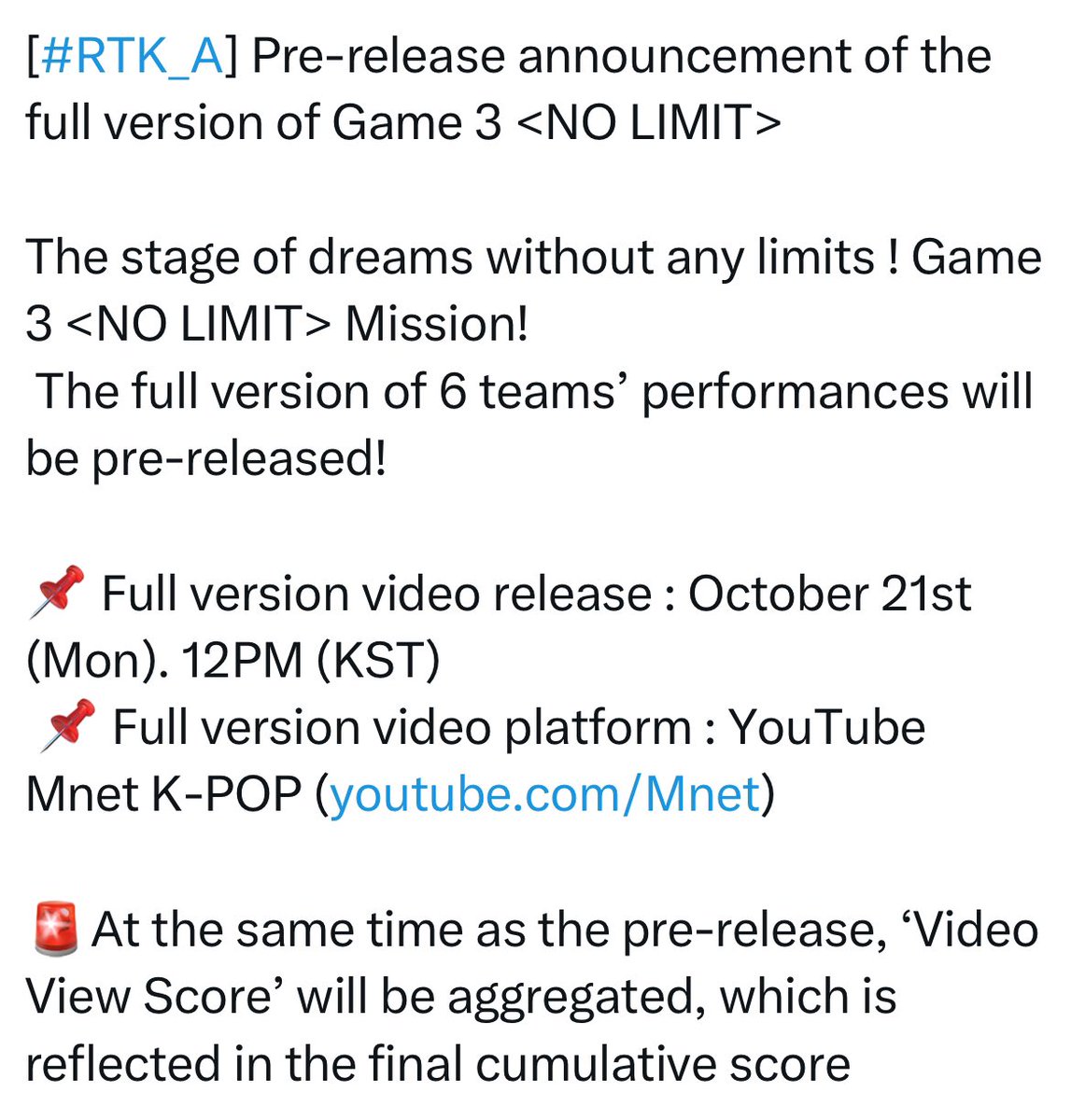 mogurimz's tweet photo. Oh?????? They will release all 6 teams’ performance on Oct 21st… next monday????? https://t.co/WzDG3jQ0pM