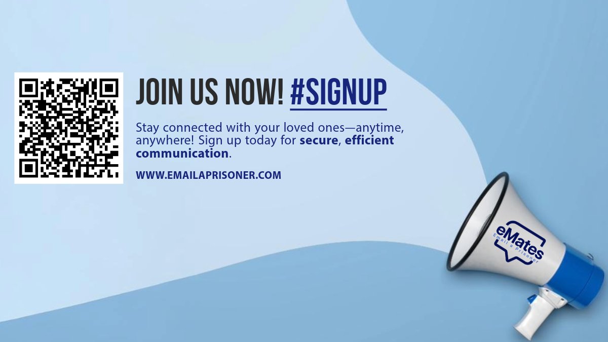 PrisonTechnolog's tweet photo. Stay Connected with eMates! ๐ฌ
Donโt let distance keep you from your loved ones.
Sign up now by scanning the QR code or visiting https://t.co/ncUWwa10rO to get started! ๐๐ป
#StayConnected #SignUpNow #SecureCommunication #EmailAPrisoner #eMates #FamilyFirst https://t.co/IIc6YjNhhE