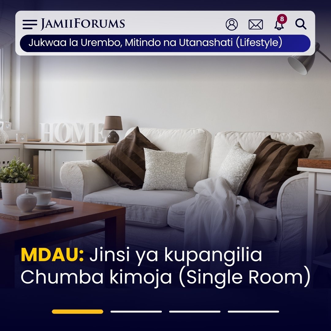 JamiiForums's tweet photo. Mdau wa Jukwaa la #Urembo, Mitindo na Utanashati (Lifestyle) ndani ya https://t.co/dDd21Ugmlv ametoa ushauri wa jinsi ya kupangilia chumba kimoja (Single room) na kukifanya kivutie

Anasema ni muhimu kuzingatia ukubwa wa chumba unavyopangilia Vitu kwa kupima upana na urefu wa chumba

Amedai ni muhimu kuzingatia suala la Usafi na kuepuka kuwa na vitu visivyo na umuhimu ili kukipa chumba chako mwonekano bora na wa kuvutia

Soma https://t.co/0FmAiIDg8I

#JamiiForums #JFLifestyle