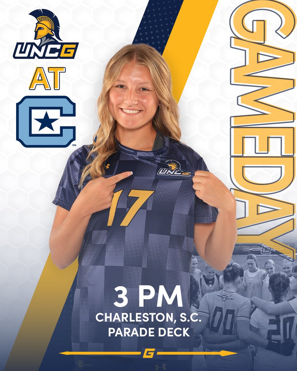 UNCGWSoccer's tweet photo. Turning our attention to some afternoon ⚽️ in the Palmetto State 🌴

🆚 The Citadel
📍 Charleston, S.C. 
 🏟️ Parade Deck 
🕒 3 PM
📊 https://t.co/YV4NCdlCnq 
#letsgoG https://t.co/udrDdZJwXD