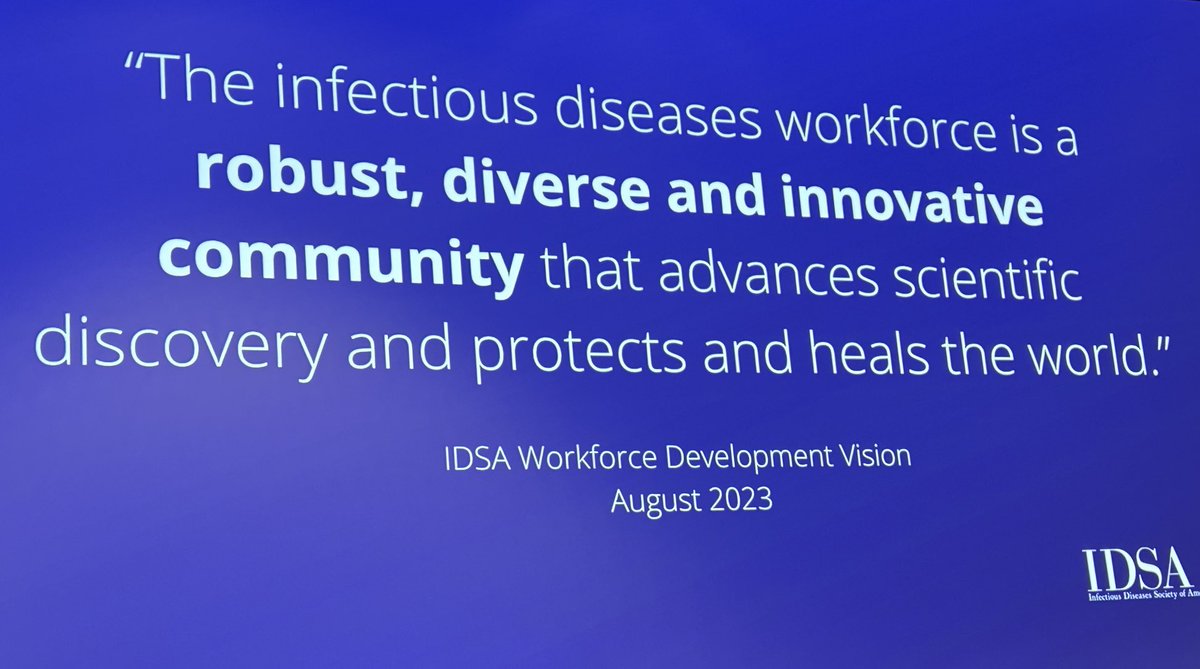 As ⁦<a href="/IDSAInfo/">IDSA</a>⁩ rolls out its 2025-2030 strategic plan a revised vision statement is put forward at #IDWeek2024