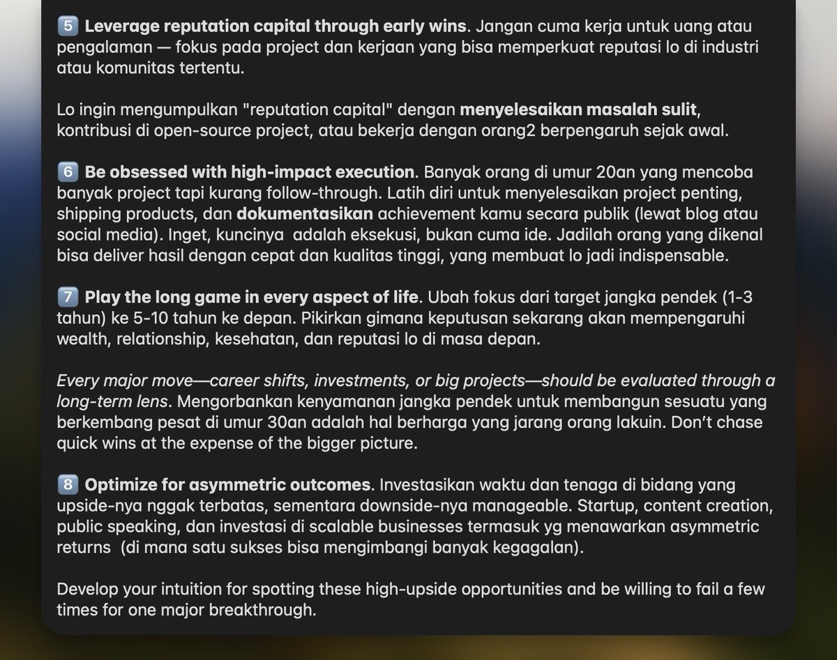 oianas_'s tweet photo. Career advices buat fresh graduate yg ngerasa gak punya skill, hopeless, dan sandwich generation. 

Supaya minimal dapet kesempatan besar buat achieve "good enough success" yang bisa ngerubah hidup lo di umur 30an.

*Dari yang umur 30an awal berharap tau hal2 ini 10 tahun lalu.