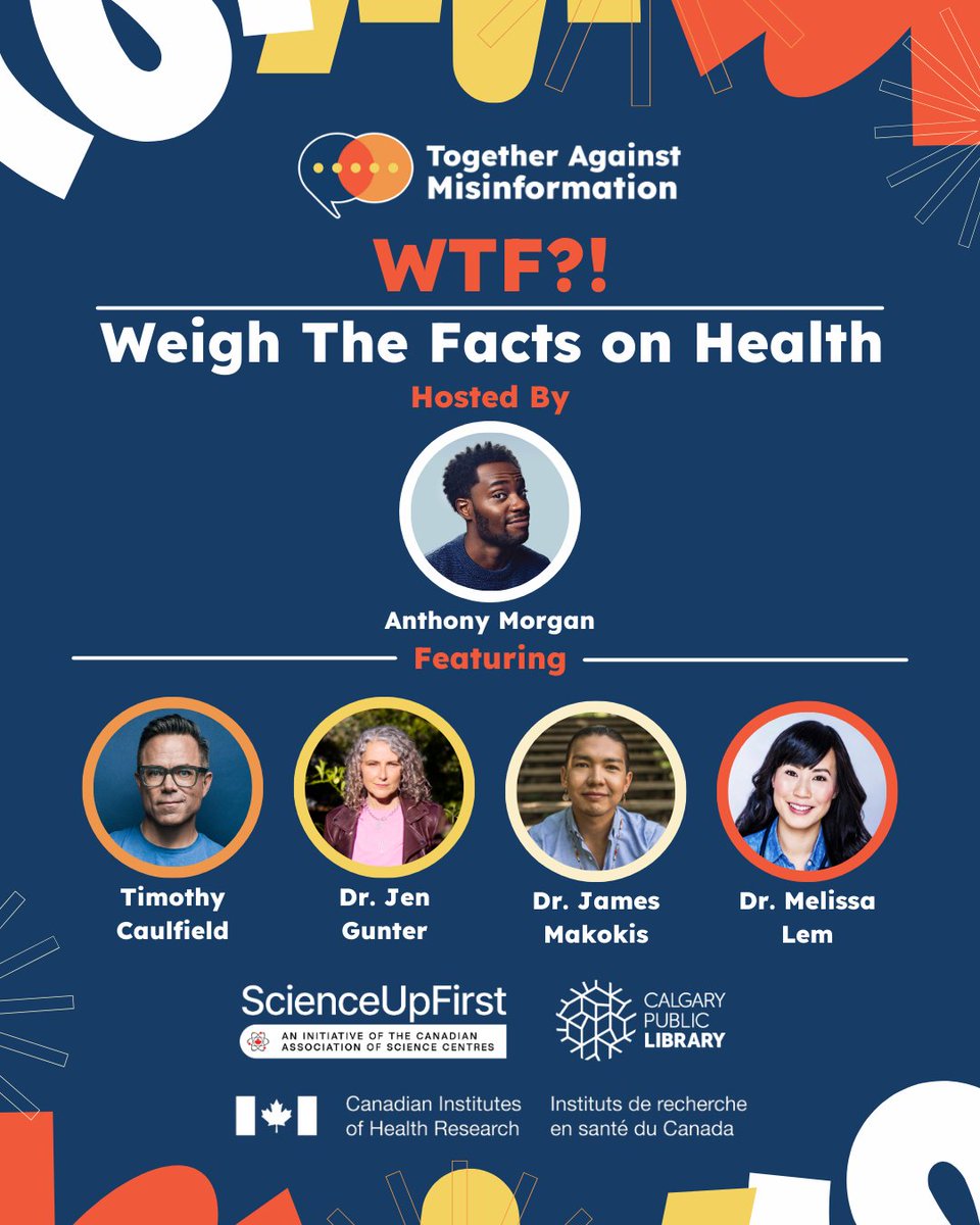 Do you want to stop health misinformation? Join experts on Nov 12 for WTF?! Weigh The Facts on Health.

Attend in-person at <a href="/calgarylibrary/">Calgary Public Library</a> 👉  tinyurl.com/TAMCalgary2024

Or

Register to stream online 👉 tinyurl.com/TAMOnline2024

#ScienceUpFirst #TogetherAgainstMisinformation