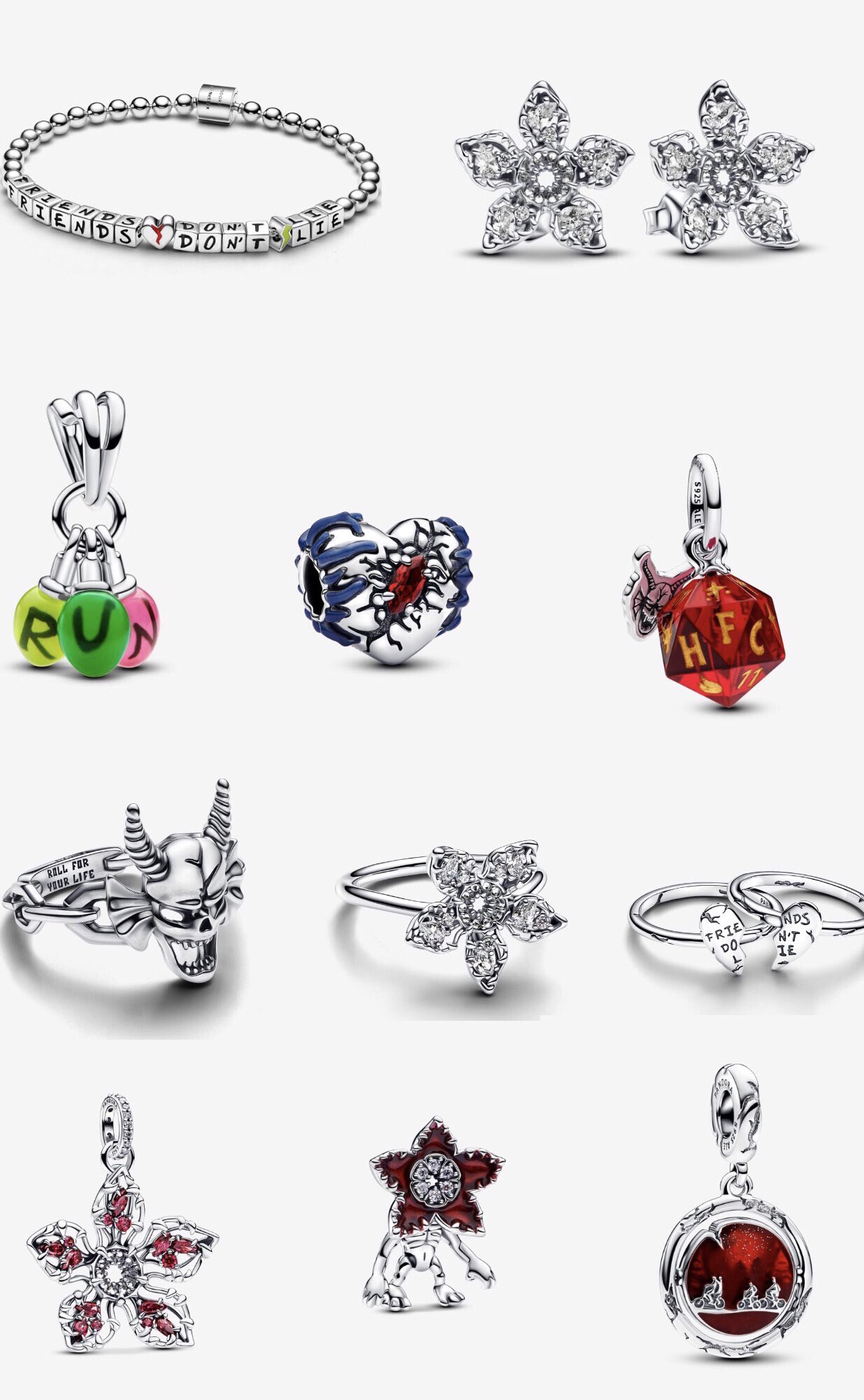【国内未発売】PANDORA×STRANGER THINGS シルバーリング PANDORA Stranger Things Hellfire Club Ring in Metallic | Lyst UK