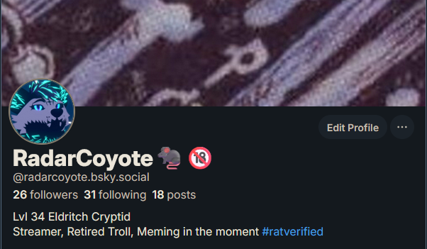 Radar's Freaky Eldritch Cryptid Coyote 🐀🔞 tweet media