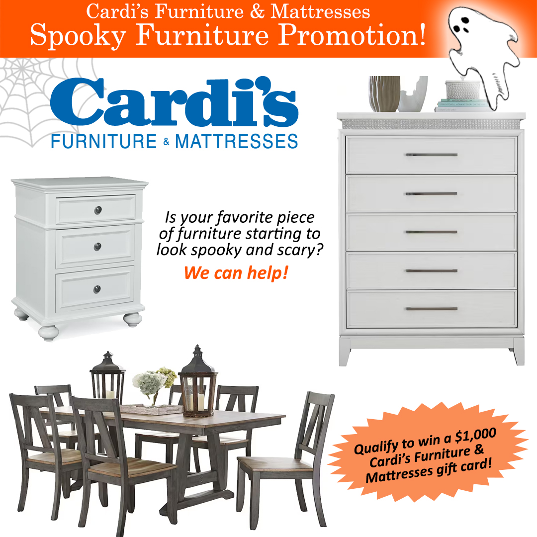 The spooky season is HERE! 
Is your favorite piece of #furniture starting to look spooky and scary? Ocean 104.7 is pleased to partner with #CardisFurniture &amp; Mattresses to help YOU update your spooky looking furniture or mattress!
ocean1047.com/cardis-furnitu…