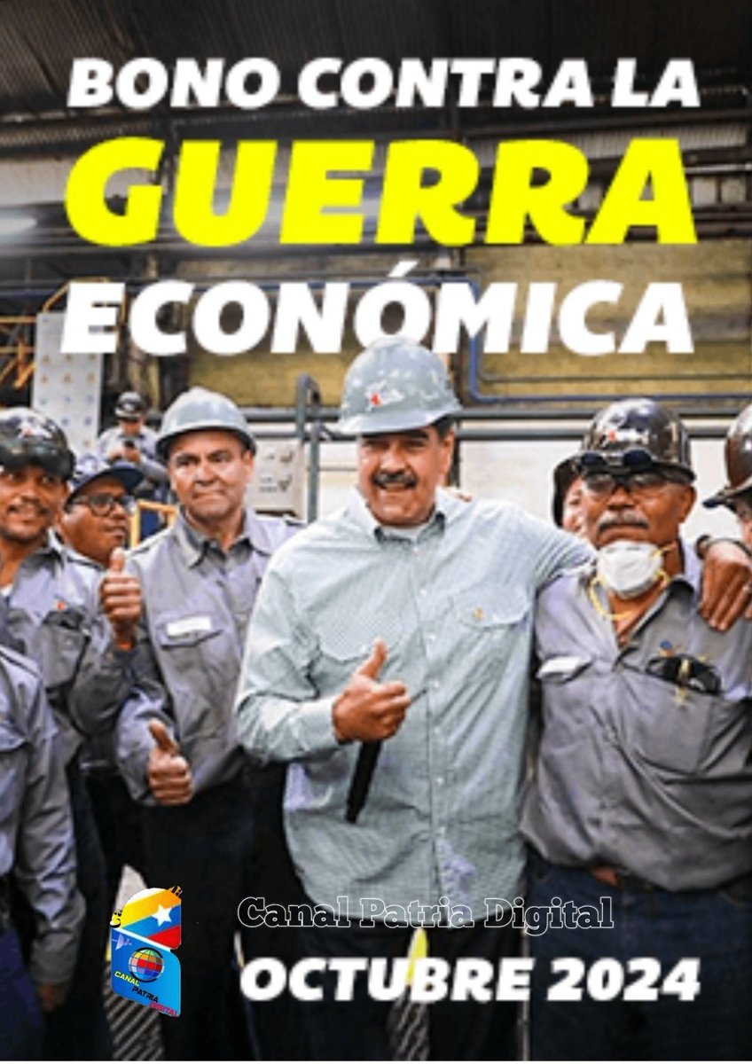 🔴#AHORA

Inicia la entrega del Bono Contra la Guerra Económica (octubre 2024) enviado por el presidente <a href="/NicolasMaduro/">Nicolás Maduro</a> a través de la #PlataformaPatria para el personal jubilado de la administración pública.

✳️  MONTO: 3.525,00 BS.
Equivalente a 91 dólares