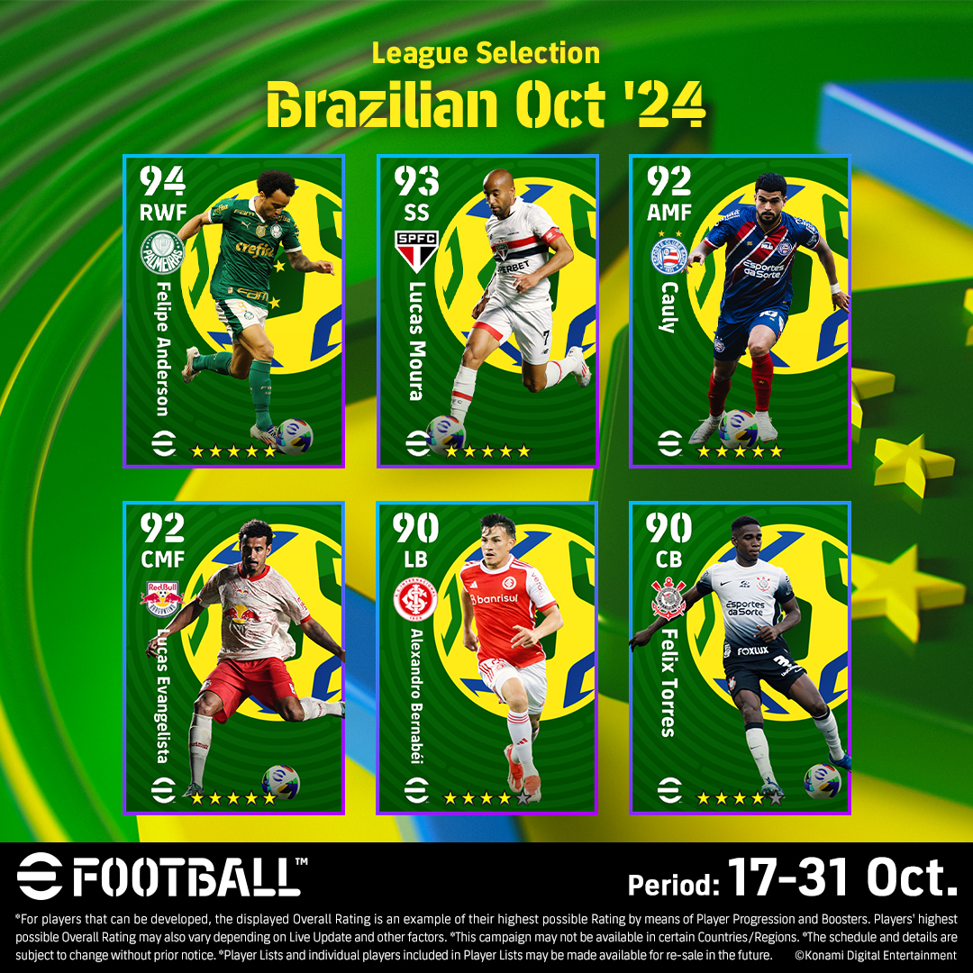 Ele é o melhor do Brasil 🌟🇧🇷

Check out the latest League Selection in #eFootball as we celebrate the best in Brazil 🎮📱

Check them out today!
