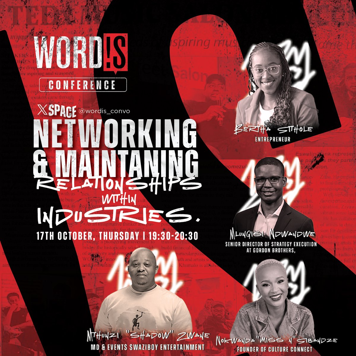 WORDiS_ptyltd's tweet photo. Only a few hours left 🕰️Our space tonight promises to be insightful &amp; not to be missed. If you're ready to elevate your craft and career to new heights, catch the conversation on Networking &amp; maintaining relationships within industries https://t.co/t6HXWI15ng