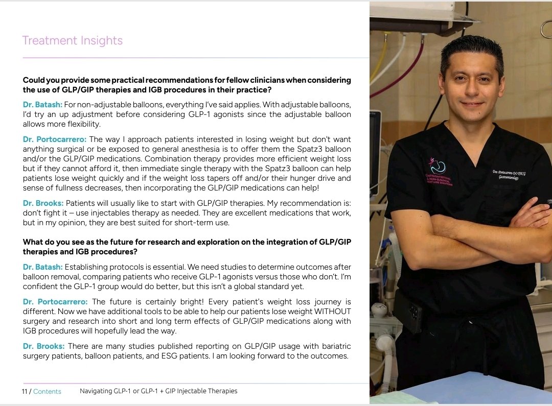 GIDrDon's tweet image. It&apos;s been an honor to share our expertise using #semaglutide or #tirzepatide and the #spatz3 #gastricballoon with CEO and founder of #spatzadjustableballoon Dr. Brooks and the one and only Dr. Batash 

#GITwitter #MedTwitter #bariatricendoscopy #changinglives