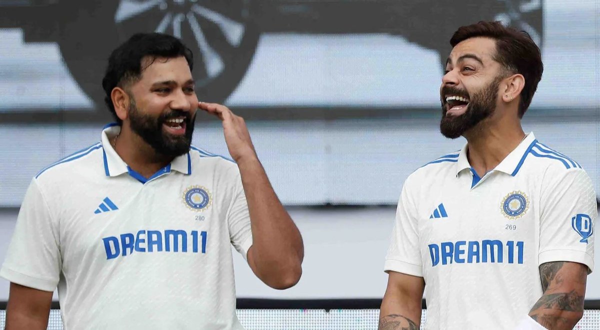 Virat Kohli and Rohit Sharma together before the day's play. ❤️