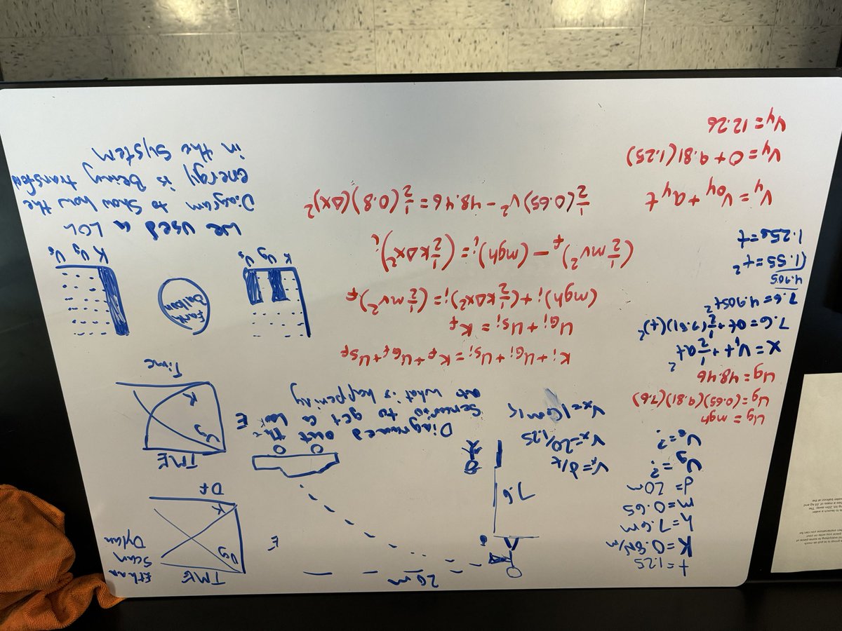 holcombsclass's tweet photo. Provided the same open ended prompt, AP Physics groups were able to collaborate on tons of different interpretations using their first 2 units of understanding. https://t.co/LB21hBdJ8R