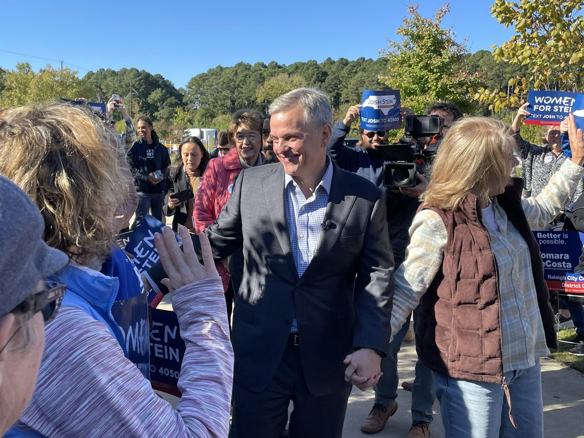 Brandon Kingdollar (@newskingdollar) on Twitter photo NC Attorney General <a href="/JoshStein_/">Josh Stein</a> just arrived for early voting in southeast Raleigh to cheers and chants of “Josh, Josh!”
Will cast his ballot on the first day of early voting. #ncpol NC Attorney General <a href="/JoshStein_/">Josh Stein</a> just arrived for early voting in southeast Raleigh to cheers and chants of “Josh, Josh!”
Will cast his ballot on the first day of early voting. #ncpol