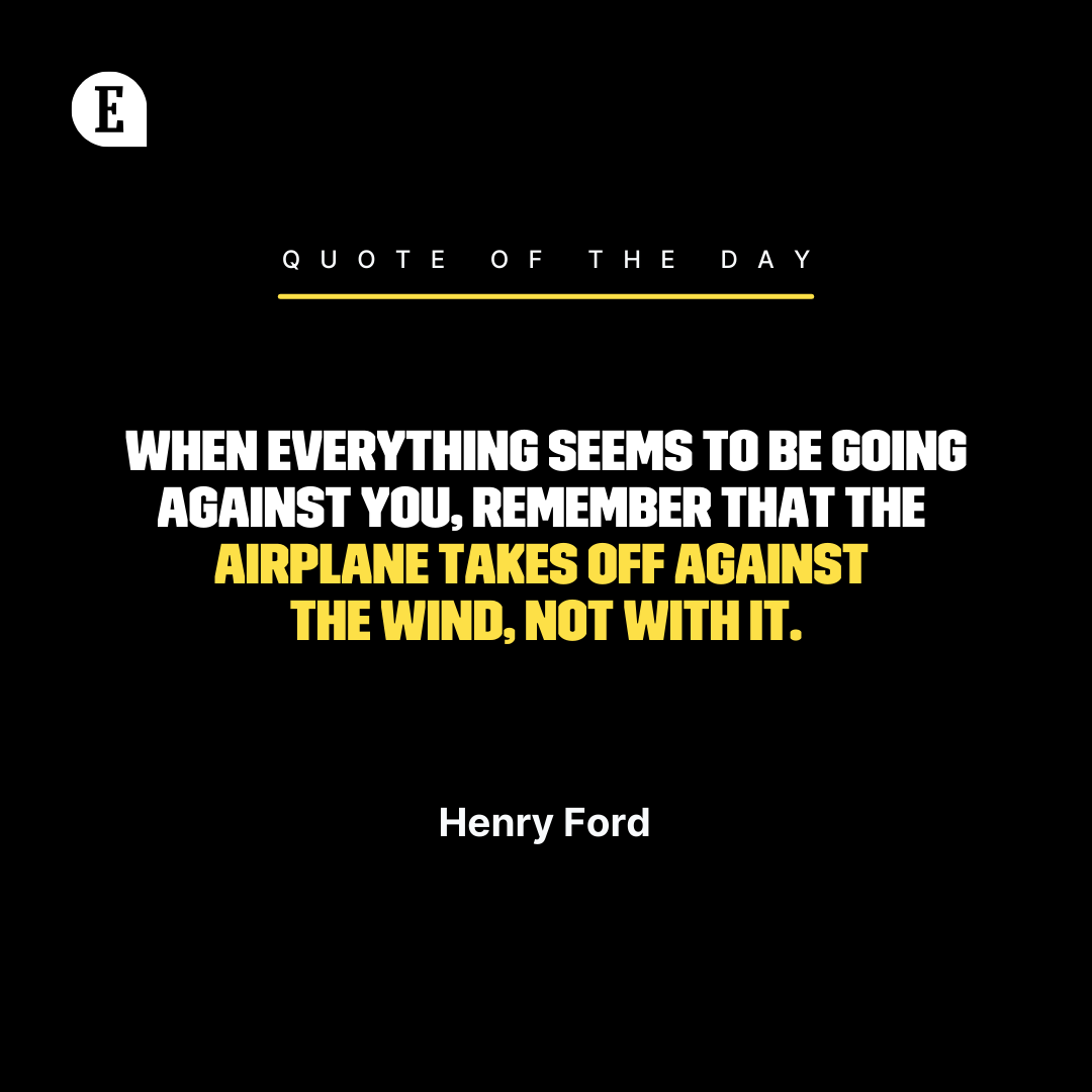 Entrepreneur's tweet image. Initially, things may not go your way, but with perseverance, you can achieve amazing heights.