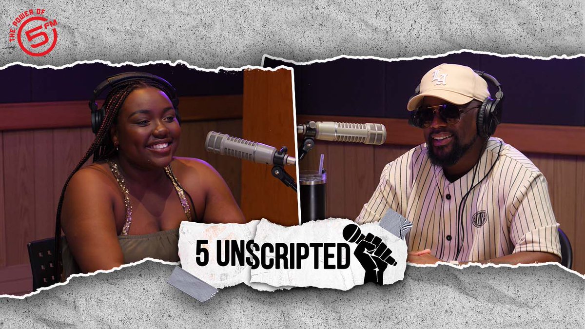 5FM's tweet photo. #ICYMI: #5Unscripted with #5MidMornings' newsreader @Yonaka_Theledi as she sat down with business-minded digital content creator and entrepreneur, Quanzah.
Quanzah has also started an NGO called Quenation Foundation which focuses on uplifting high school students by connecting qualifying students with funding opportunities for their tertiary education!
Watch the full episode on 5FM TV: https://t.co/aUqzbrOiVH