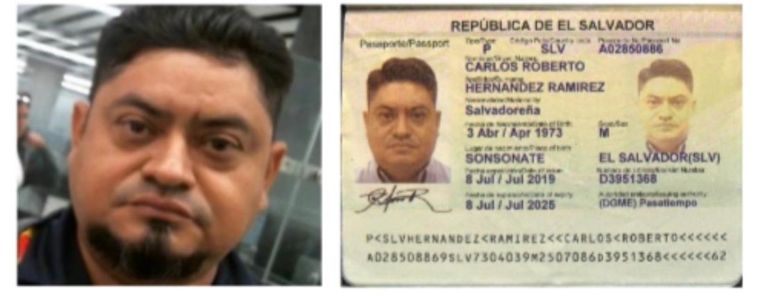 Este es el oficial de la <a href="/PNCSV/">PNC El Salvador</a> Roberto Hernández, Chirriplín, perfilado por la inteligencia policial como autor de torturas y maltratos y quien visitó a Alejandro Muyshondt antes de que fuera ingresado en el Hospital Saldaña. La foto es de la migración panameña. Pendientes...