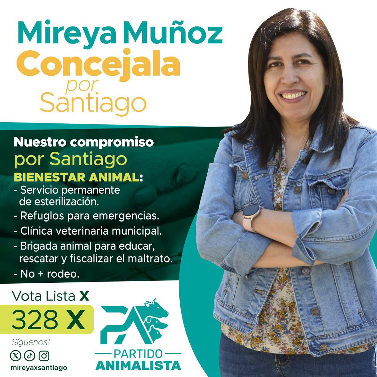 Nuestro compromiso programático junto a nuestra candidata a la alcaldía de Santiago <a href="/rosarioxstgo/">Rosario Carvajal por Santiago</a> es trabajar por el bienestar animal en Santiago. Aquí los puntos más importantes de nuestra propuesta. 
#BinestarAnimal  
#Santiago #EleccionesMunicipales2024